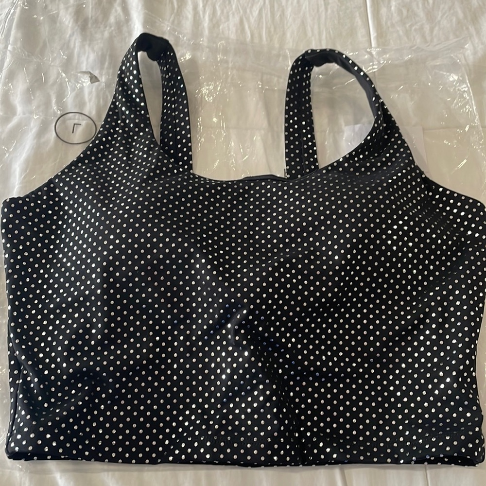 ZYIA Black Polka Dot Sports Bra